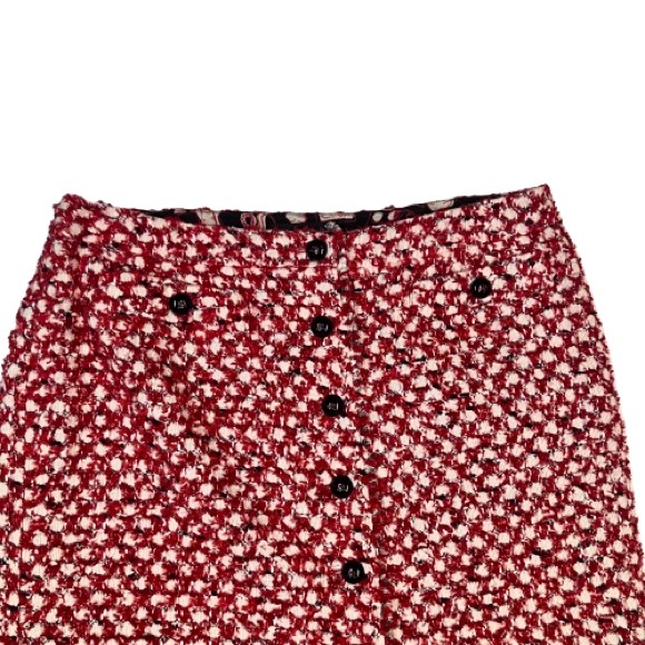 Vintage red tweed Escada skirt size 44 - Picture 2 of 15